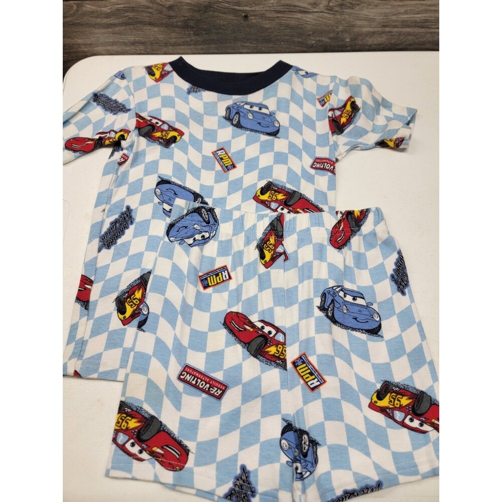 y2k Disney/Pixar Cars Boys Pajama Set Size 8 2pc Cotton Snug Fit Short Sleeve